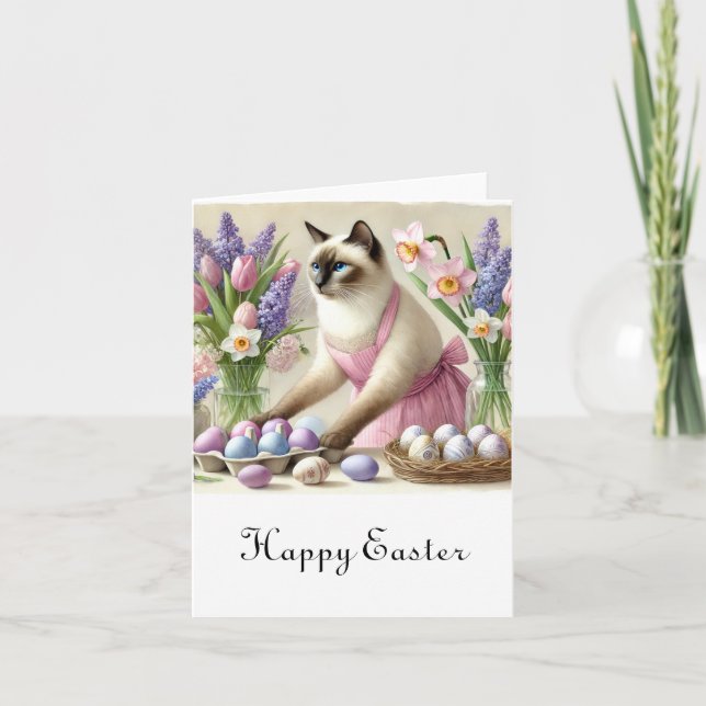 Easter decoration for Cat Mum Holiday Card (Front)