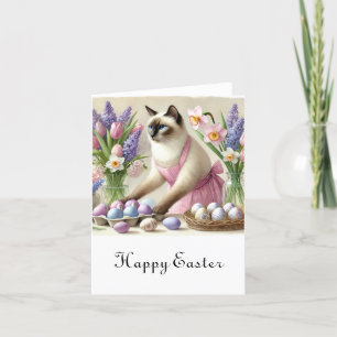 Easter decoration for Cat Mum Holiday Card