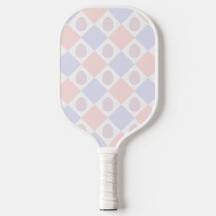 Easter Diamond Pattern with Decorated Eggs Pickleball Paddle