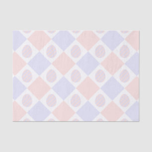 Easter Diamond Pattern with Decorated Eggs Tissue Paper