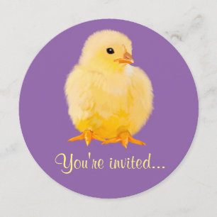 Easter Dinner with Chick Invitation