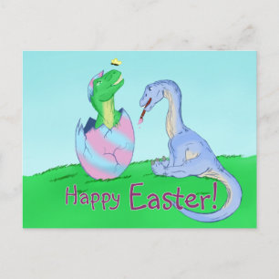 Easter Dinos Holiday Postcard