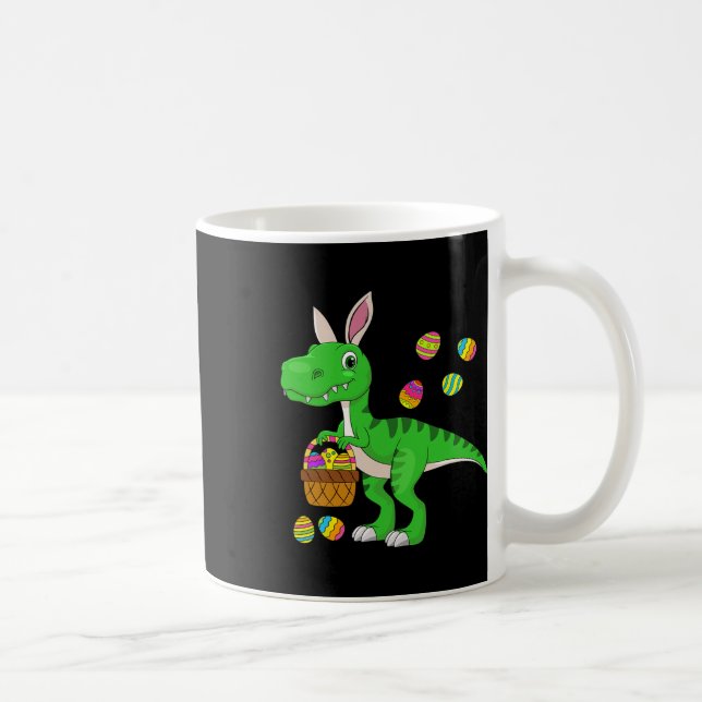 Easter Dinosaur Bunny Ears Easter Sket Stuffers Ki Coffee Mug (Right)