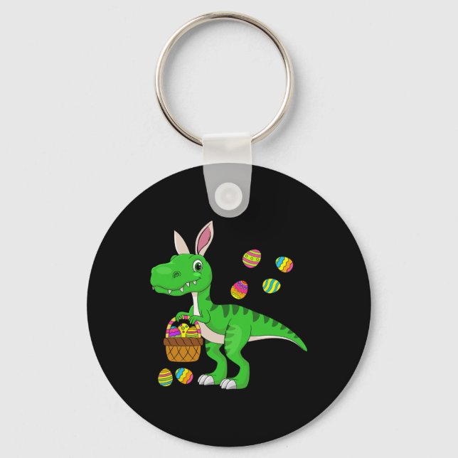 Easter Dinosaur Bunny Ears Easter Sket Stuffers Ki Key Ring (Front)
