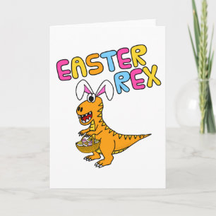Easter Dinosaur T-Rex Kids Funny Card