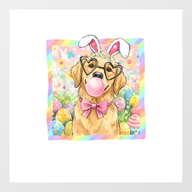 Easter Dog Bunny Ear Funny Golden Retriever Easter (Sheet)