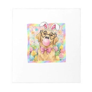 Easter Dog Bunny Ear Funny Golden Retriever Easter Notepad