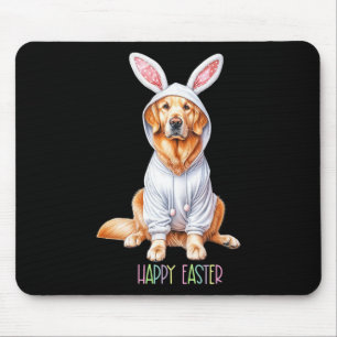 Easter Dog Bunny Spring Golden Retriever Easter Eg Mouse Pad