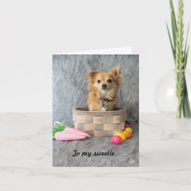 Easter Dog Note Card (Front)