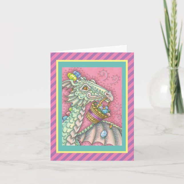 EASTER DRAGON EGG DROP GREETING NOTE CARD Blank (Front)