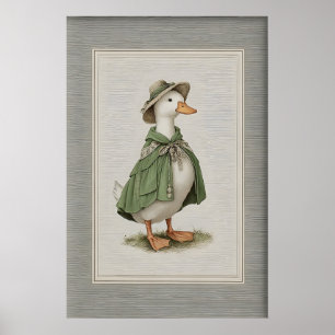 Easter Duck Printable Art, Spring Minimalist Poster