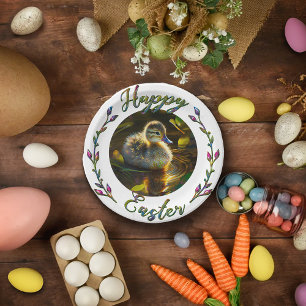 Easter Duckling Paper Plate