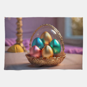 "Easter Egg" – A Symbol of Renewal and Joy 🐣🌸 Tea Towel