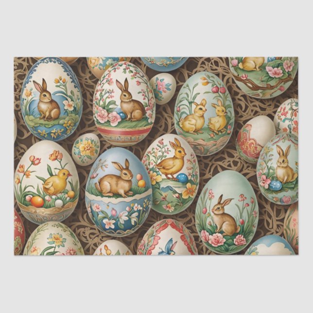 Easter Egg Art Decoupage Tissue Paper (Front)