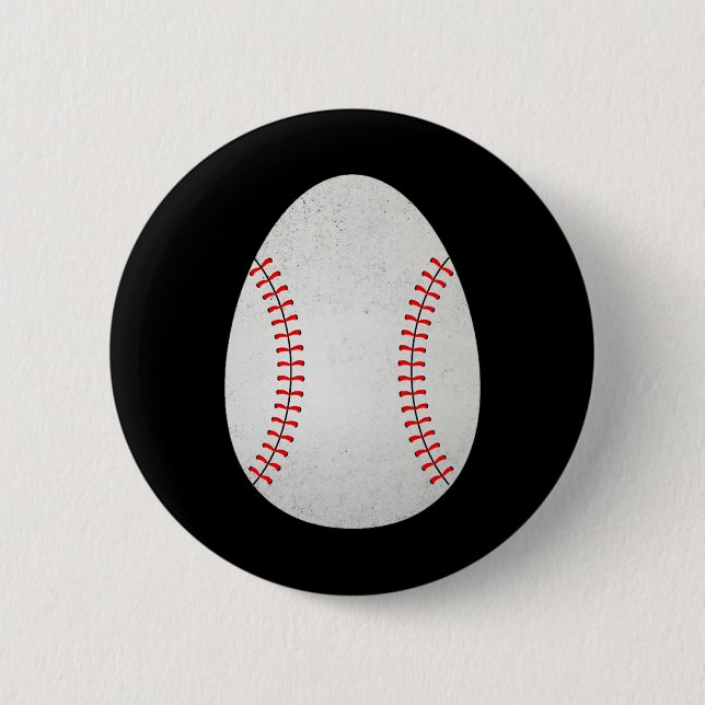 Easter Egg Baseball Easter Kids Boys  6 Cm Round Badge (Front)