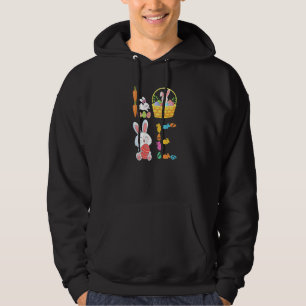 Easter Egg Basket With Bunny Egg Graphic Cute East Hoodie