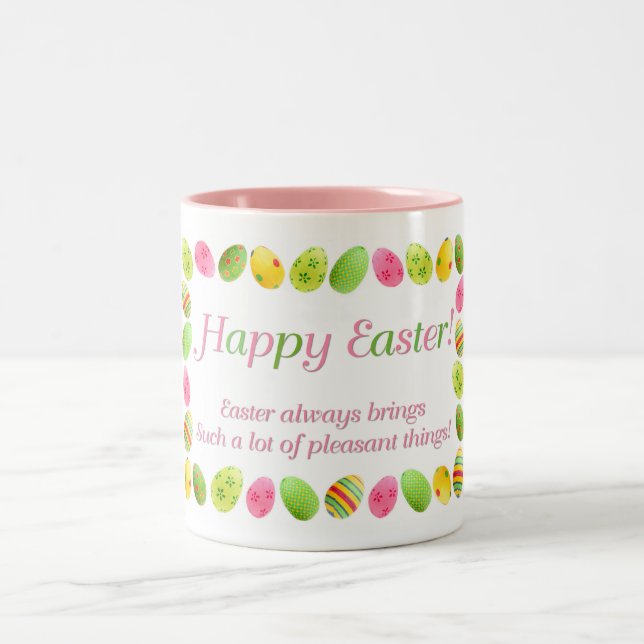 Easter Egg Border - Happy Easter Mug (Center)