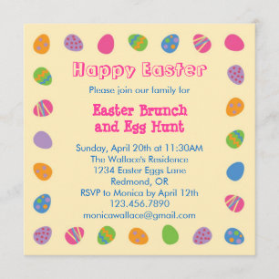 Easter Egg Border Invitation