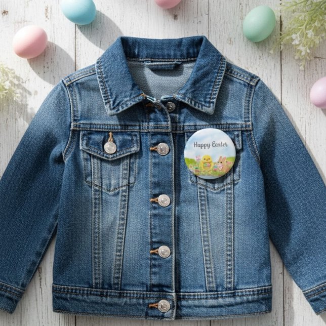  Easter Egg Brunch Chick Easter Bunny Party 3 Cm Round Badge (Creator Uploaded)