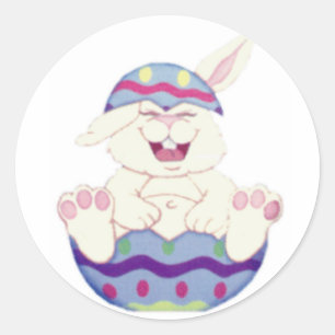 Easter Egg Bunny Classic Round Sticker