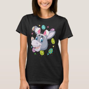 Easter Egg Bunny Ear Donkey Face Easter Sunday T-Shirt