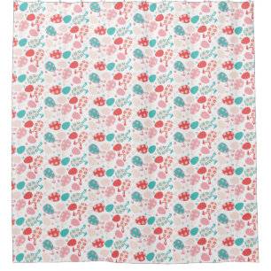 Easter Egg Bunny Ears Pattern Shower Curtain