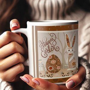 Easter Egg Bunny Folk Cute Your Name Inspirivity Coffee Mug