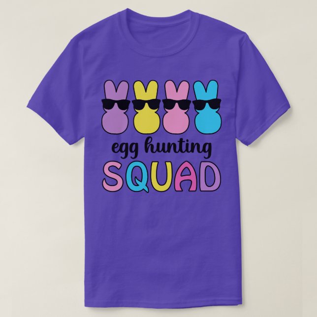 Easter Egg Bunny Squad Cute Funny  T-Shirt (Design Front)