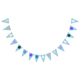 Easter Egg bunting with floral designs