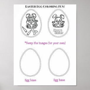 Easter Egg Coloring Fun! Poster