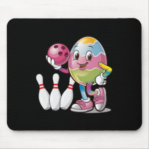 Easter Egg Colourful Costume Bowling Player Team L Mouse Pad