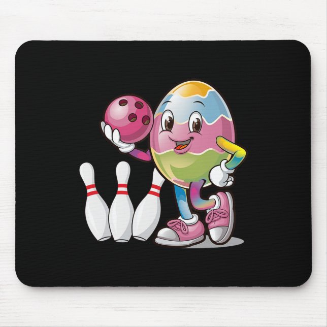 Easter Egg Colourful Costume Bowling Player Team L Mouse Pad (Front)