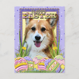 Easter Egg Cookies - Corgi Holiday Postcard