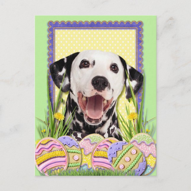Easter Egg Cookies - Dalmatian Holiday Postcard (Front)