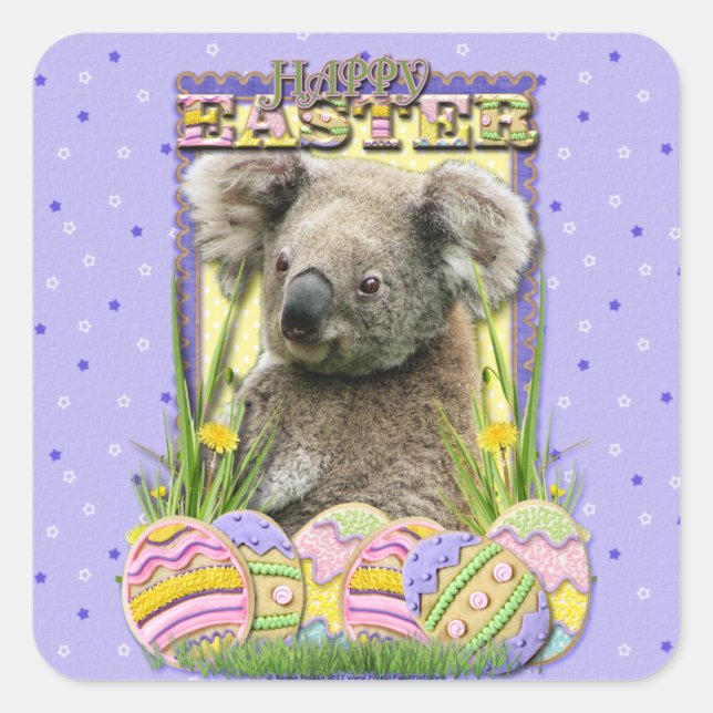 Easter Egg Cookies - Koala Square Sticker (Front)