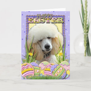 Easter Egg Cookies - Poodle - Apricot Holiday Card