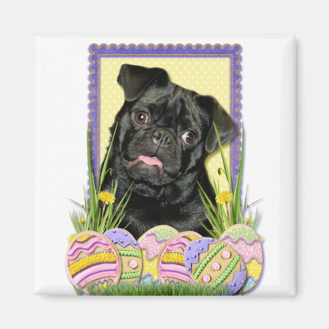Easter Egg Cookies - Pug - Ruffy Magnet (Front)