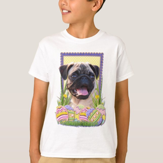 Easter Egg Cookies - Pug T-Shirt (Front)