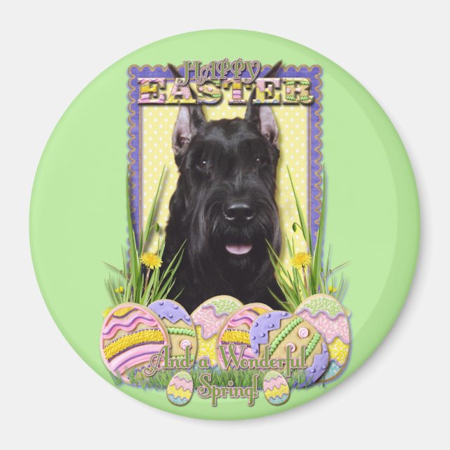 Easter Egg Cookies - Schnauzer Magnet (Front)