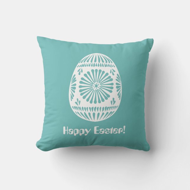 Easter Egg custom text throw pillows (Front)