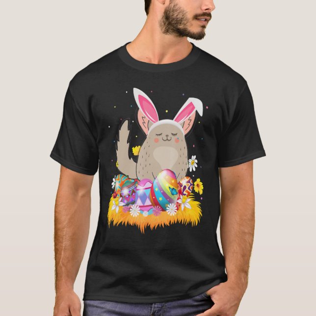 Easter Egg  Cute Chinchilla Easter Sunday T-Shirt (Front)