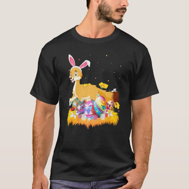 Easter Egg  Cute Fennec Fox Easter Sunday T-Shirt (Front)