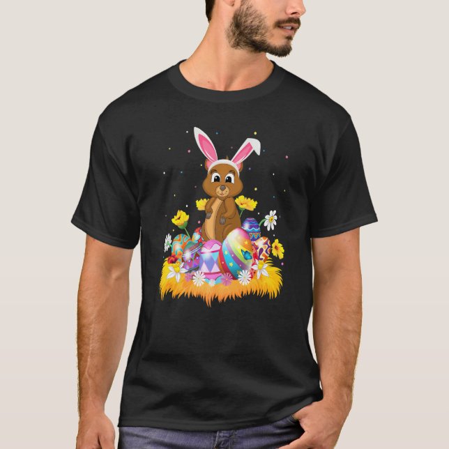 Easter Egg Cute Quokka Easter Sunday T-Shirt (Front)