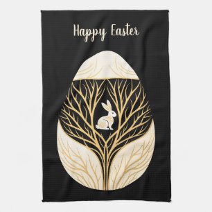 Easter egg decorative tea towel