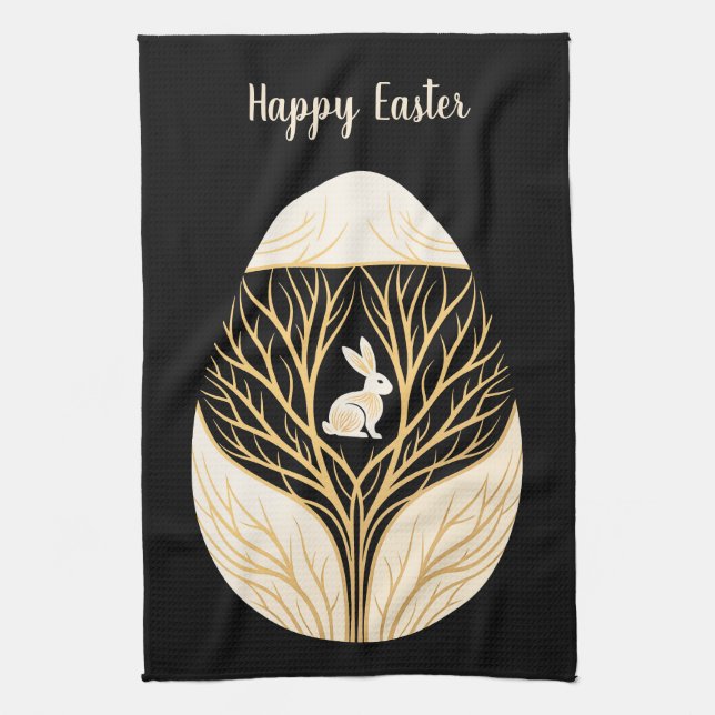 Easter egg decorative tea towel (Vertical)