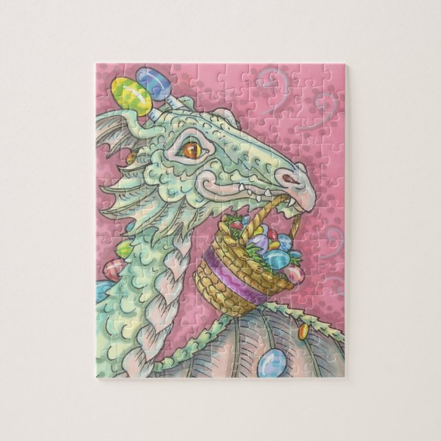 EASTER EGG DRAGON FANTASY PUZZLE Pink (Vertical)