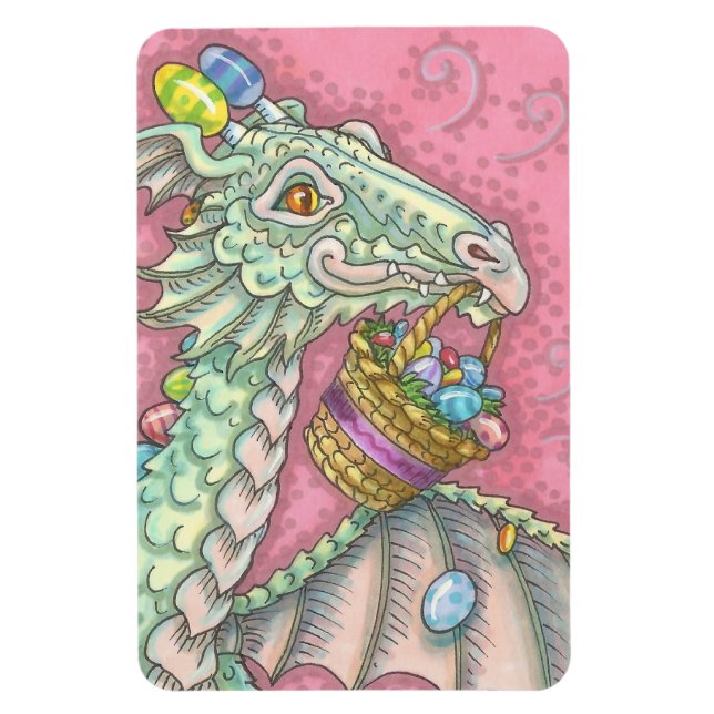 EASTER EGG DRAGON Fantasy Spring MAGNET Large (Vertical)