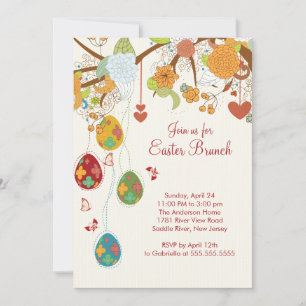 Easter Egg Easter Brunch Dinner Party Invitation