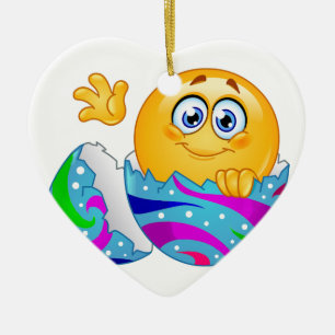 Easter egg Emoji Ceramic Ornament