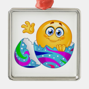 Easter egg Emoji Metal Tree Decoration